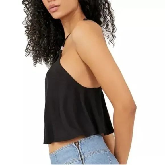 Free People Long Weekend Top In Black - Picture 4 of 6